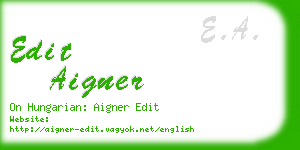 edit aigner business card